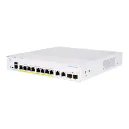 Cisco Business 350 Series 350-8FP-2G - Commutateur - C3 - Géré - 8 x 10 - 100 - 1000 (PoE+) + 2 x ... (CBS350-8FP-2G-EU)_1